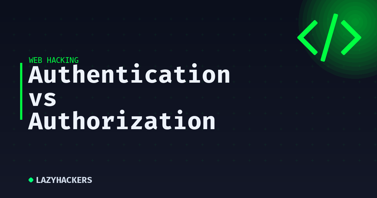Authentication vs Authorization