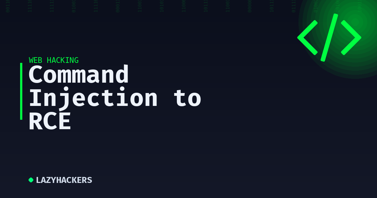Command Injection to RCE