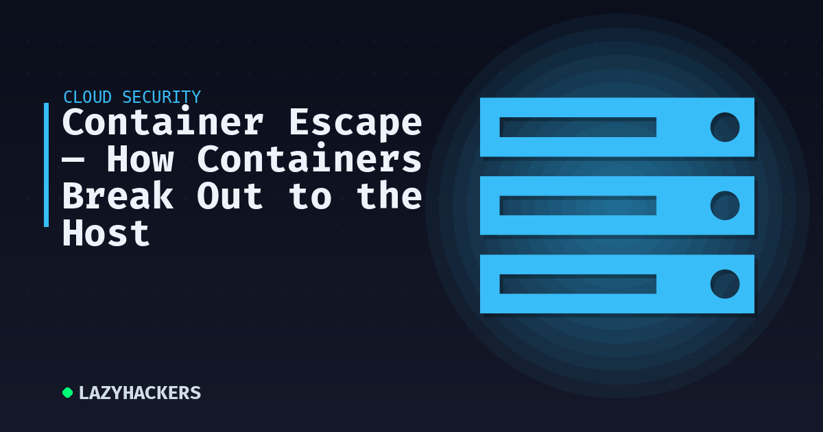 Container Escape — How Containers Break Out to the Host