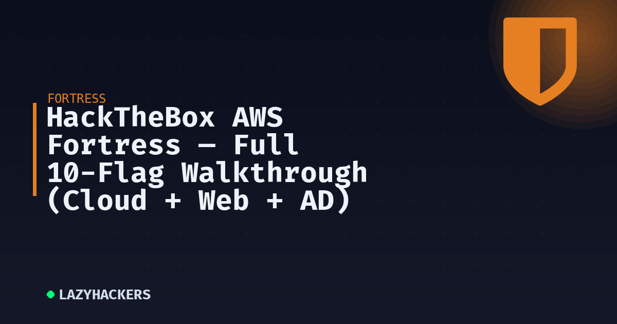 HackTheBox AWS Fortress — Full 10-Flag Walkthrough (Cloud + Web + AD)