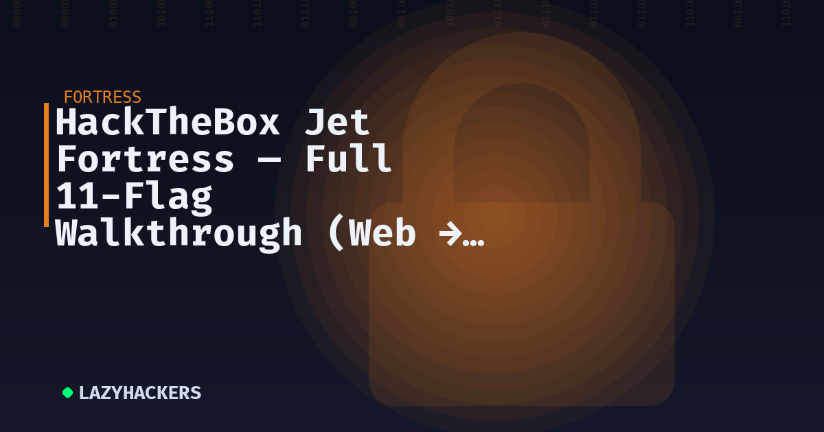 HackTheBox Jet Fortress — Full 11-Flag Walkthrough (Web → Binary → Crypto)