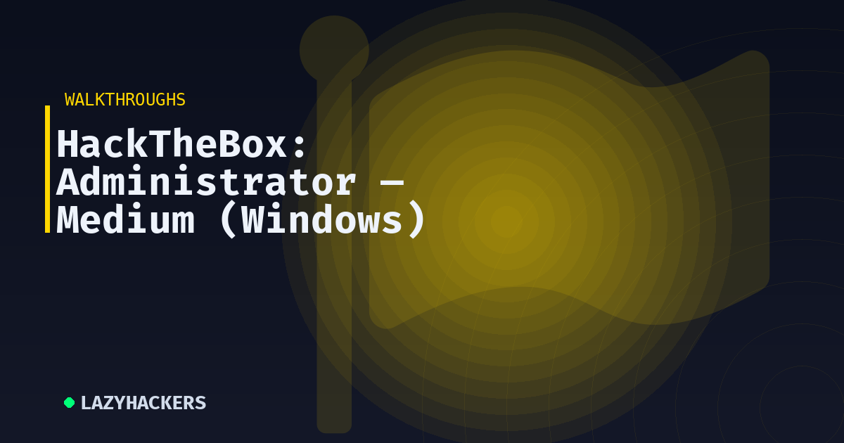 HackTheBox: Administrator — Medium (Windows)