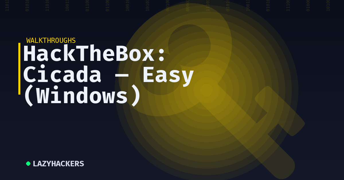 HackTheBox: Cicada — Easy (Windows)