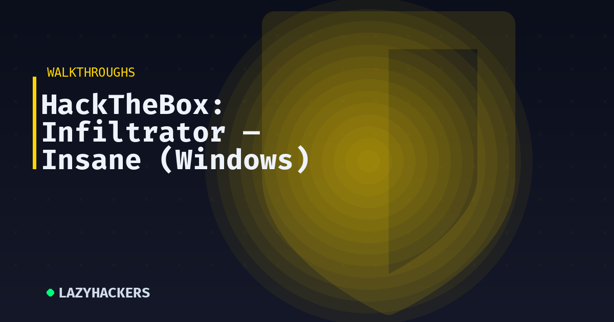 HackTheBox: Infiltrator — Insane (Windows)