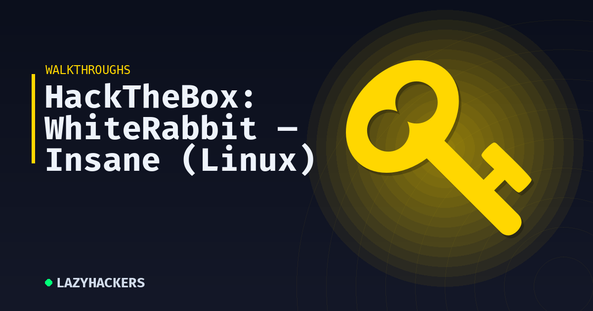 HackTheBox: WhiteRabbit — Insane (Linux)