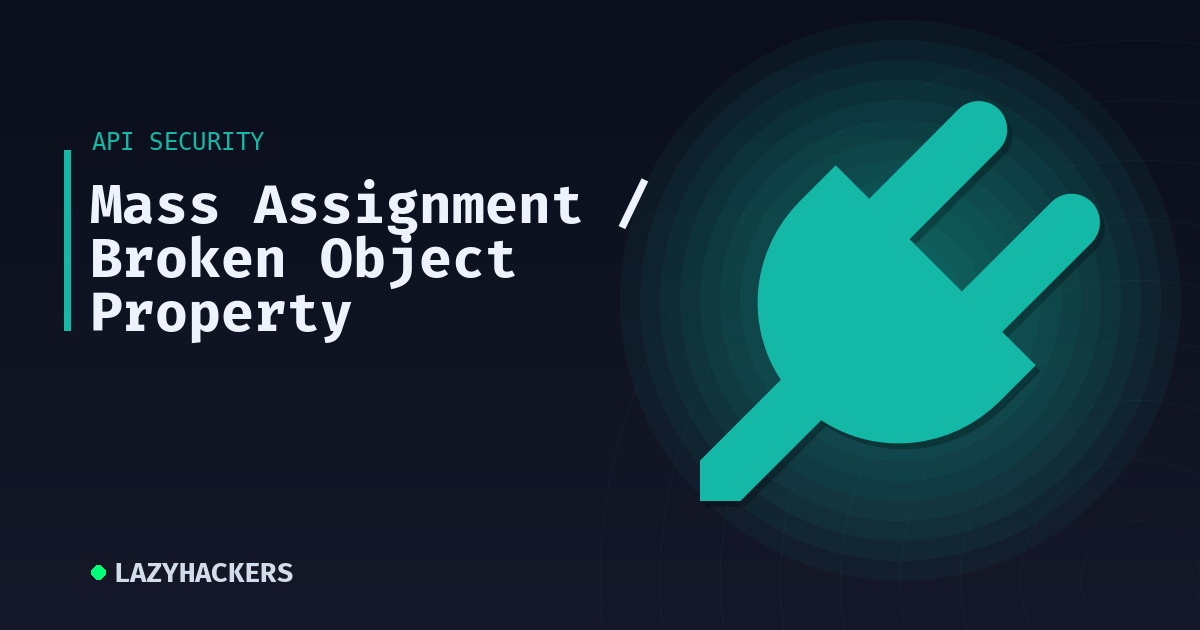 Mass Assignment / Broken Object Property