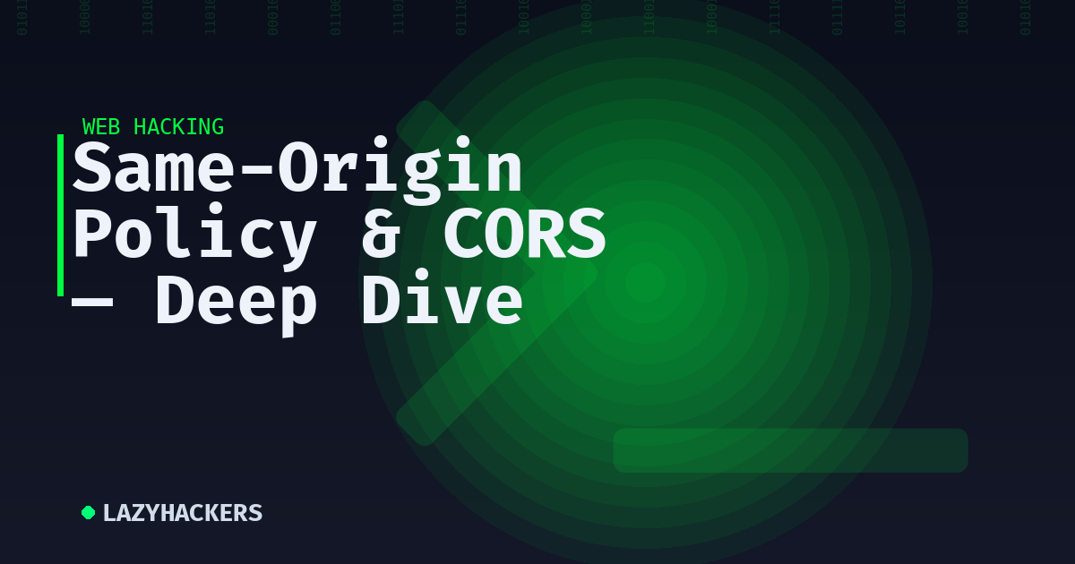 Same-Origin Policy & CORS — Deep Dive