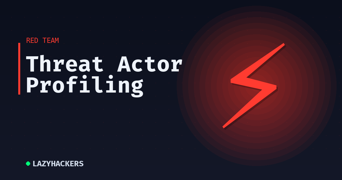 Threat Actor Profiling