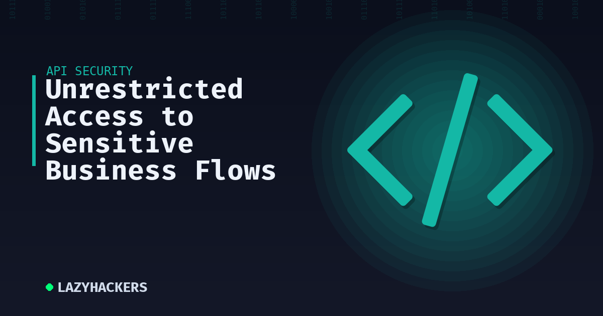 Unrestricted Access to Sensitive Business Flows