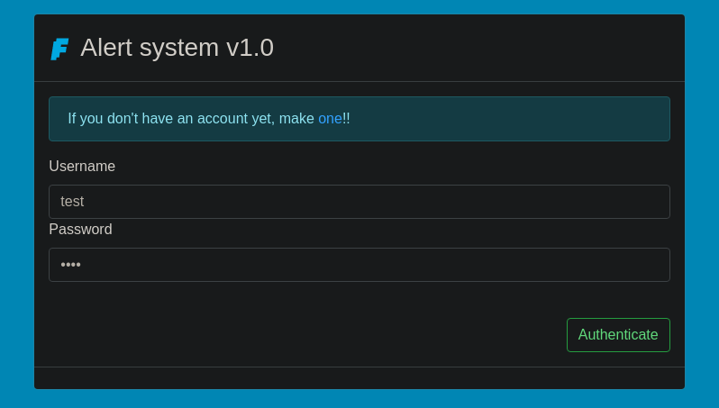 After signup — log back in with the same credentials