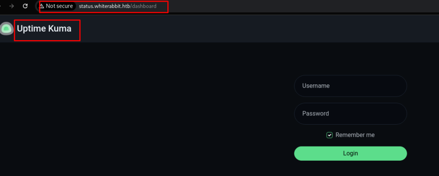 WhiteRabbit   HTB Writeup  uptime kuma